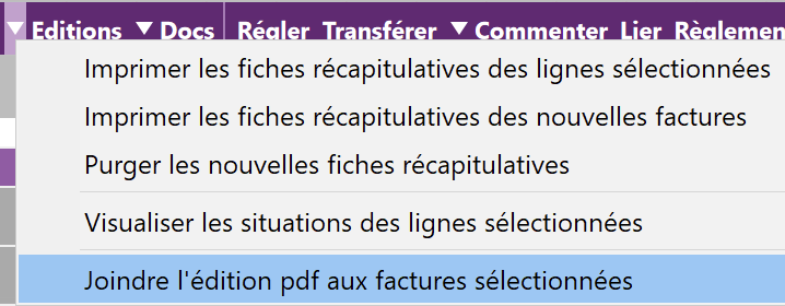 Joindre édition PDF Factur-X